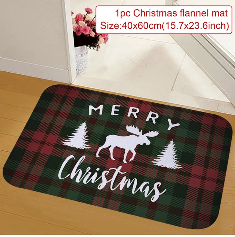 Christmas Door Mat Santa Claus Outdoor Carpet Merry Christmas Decorations For Home 2025 Navidad Xmas Ornament New Year 2026