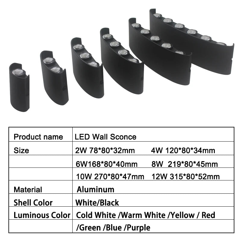 Modern LED Wall Light up Down Lighting Cube Sconce Lamp Fixture Mount Indoor Outdoor Home Room Bedroom Hotel Lighting Decoration