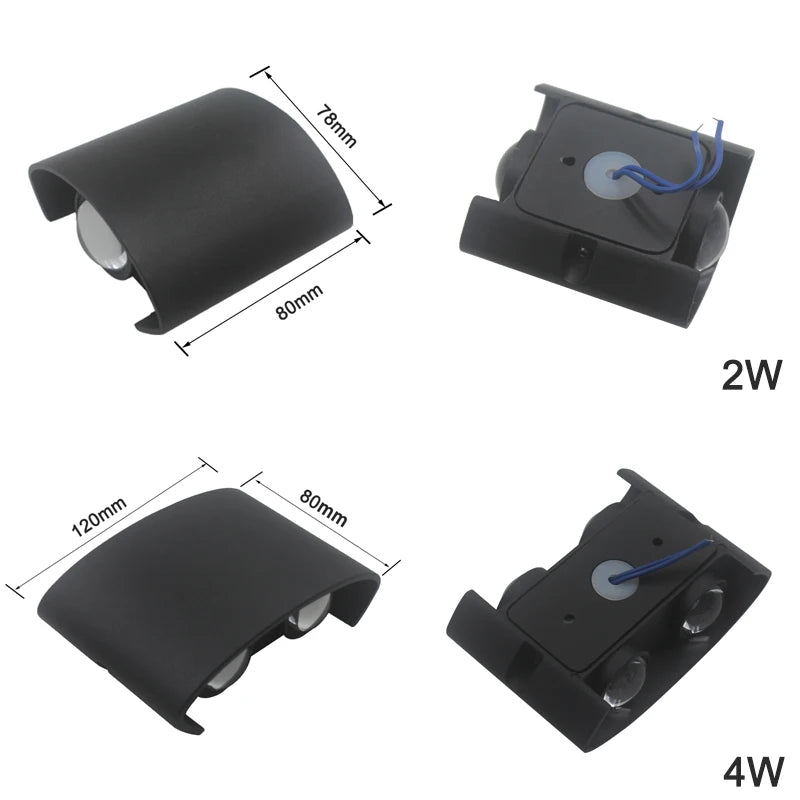 Modern LED Wall Light up Down Lighting Cube Sconce Lamp Fixture Mount Indoor Outdoor Home Room Bedroom Hotel Lighting Decoration