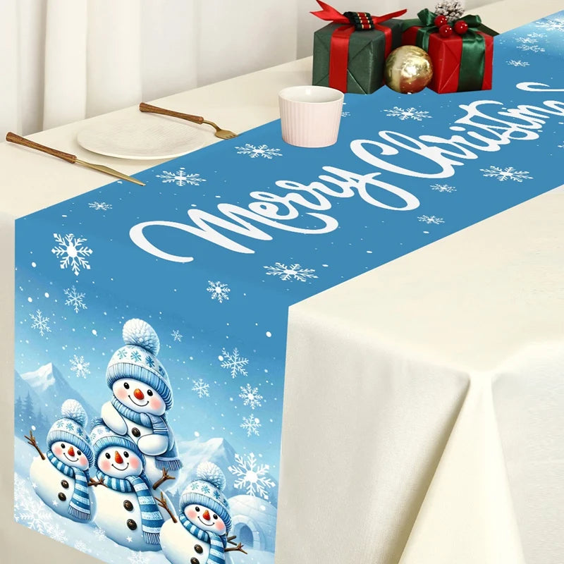 Christmas Table Runner Merry Christmas Decoration For Home Xmas Table Decor 2025 Navidad Notal Noel Ornament Happy New Year 2026