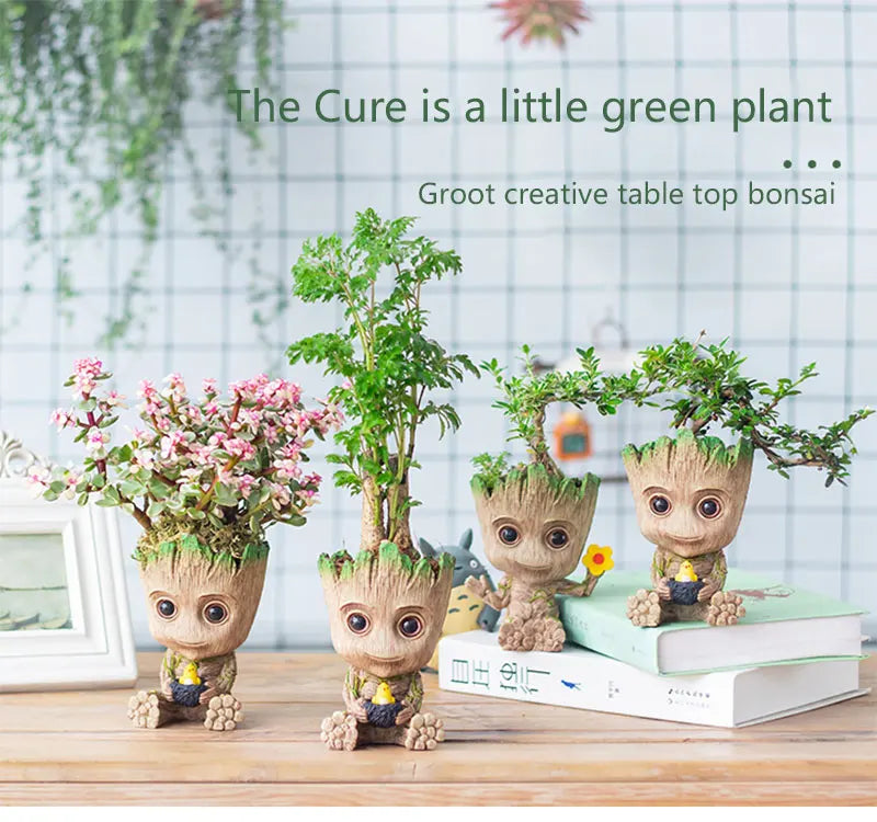 Home Decoration Crafts Miniature Model Office Desktop Display Cartoon Groot Figurines Handicrafts Decor Tree Man Ornament 5CM